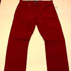 Gap slim fit coupe etroite pants maroon 32/30